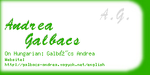 andrea galbacs business card